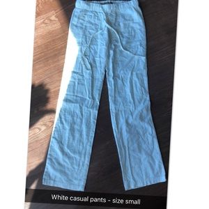 Loose white boho styled pants